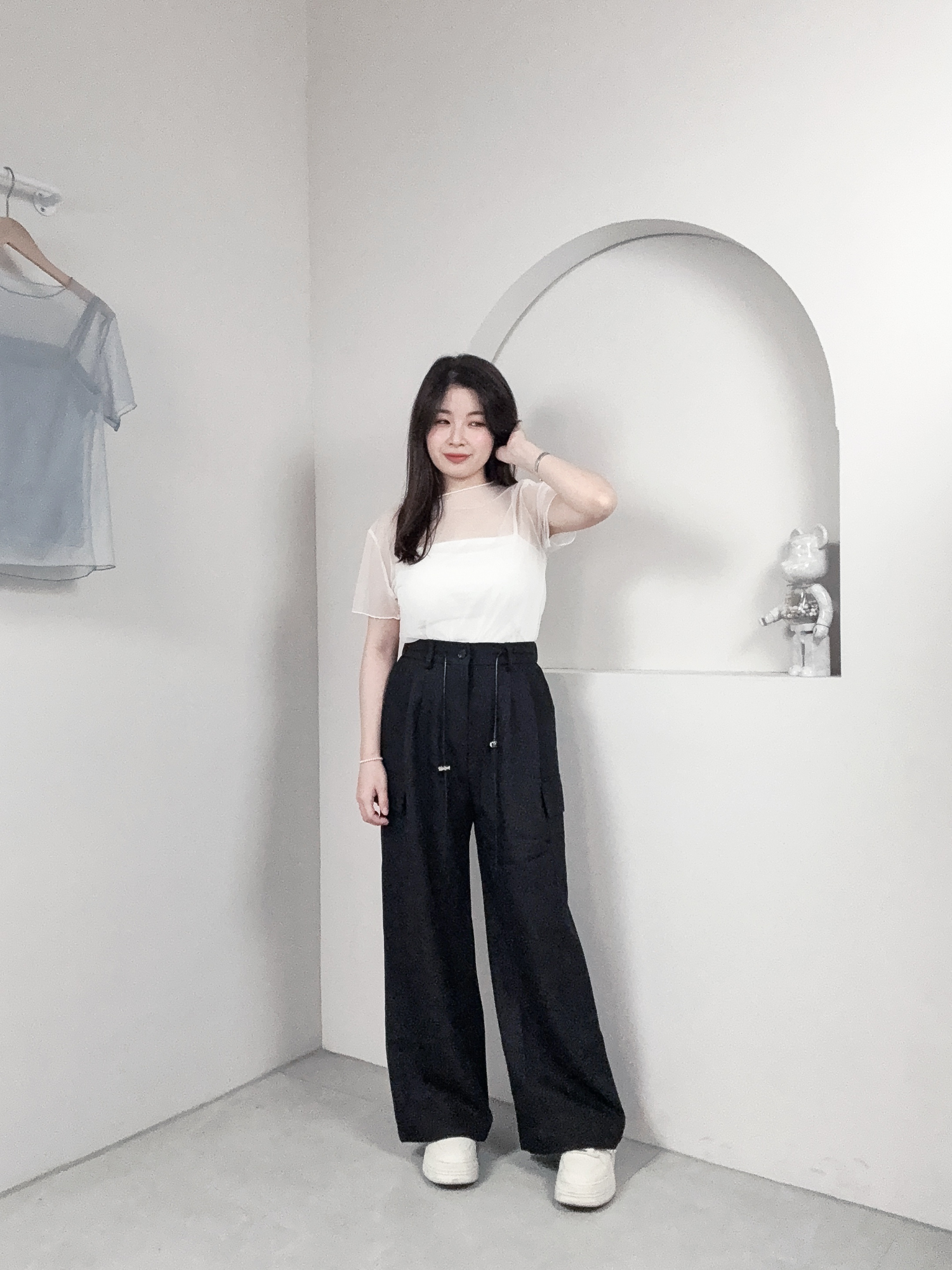 小臉濾鏡透紗♡兩件式上衣 