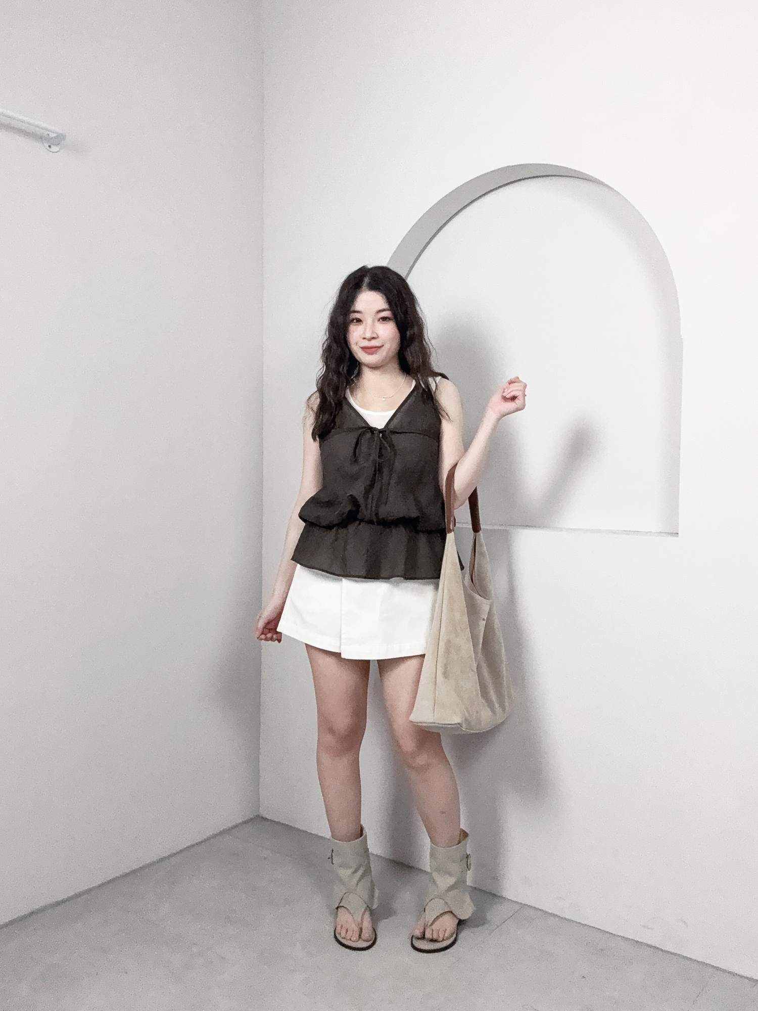 韓系女孩假兩件♡上衣