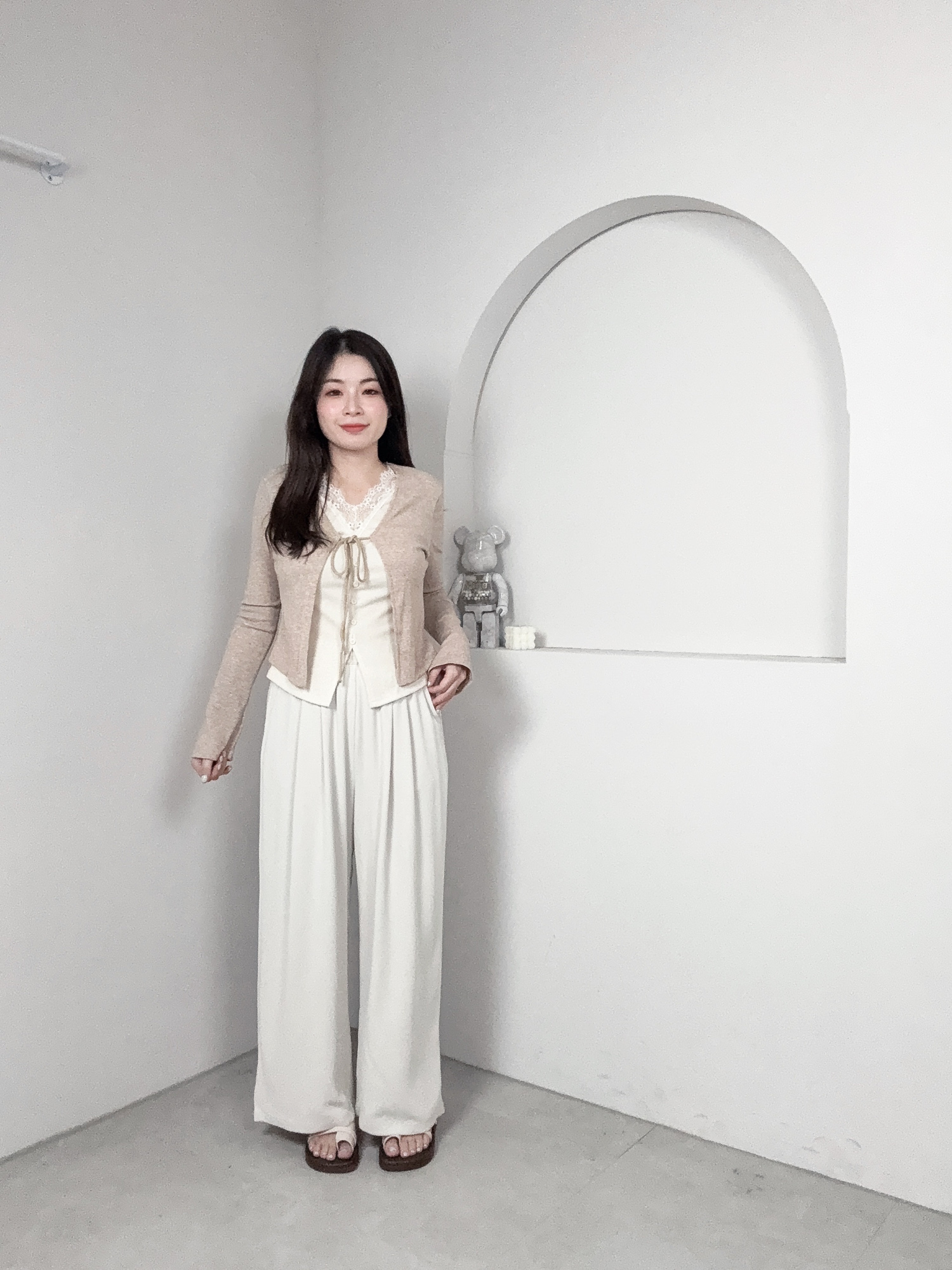 心動女孩v領假兩件上衣