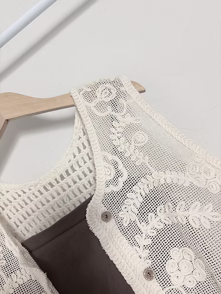 現+預｜ 花語微風鉤花兩件套【測試】